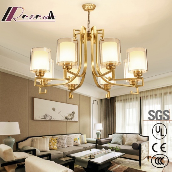 Modern Brass Chandelier LED Pendant Lamp for Living Room