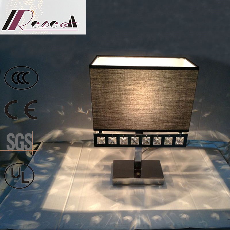 2016 Rebeccalighting fabric shade K9 crystal metal table lamp