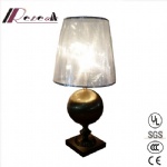 E27 Antique Copper Iron Round Table Lamp for Hospitality